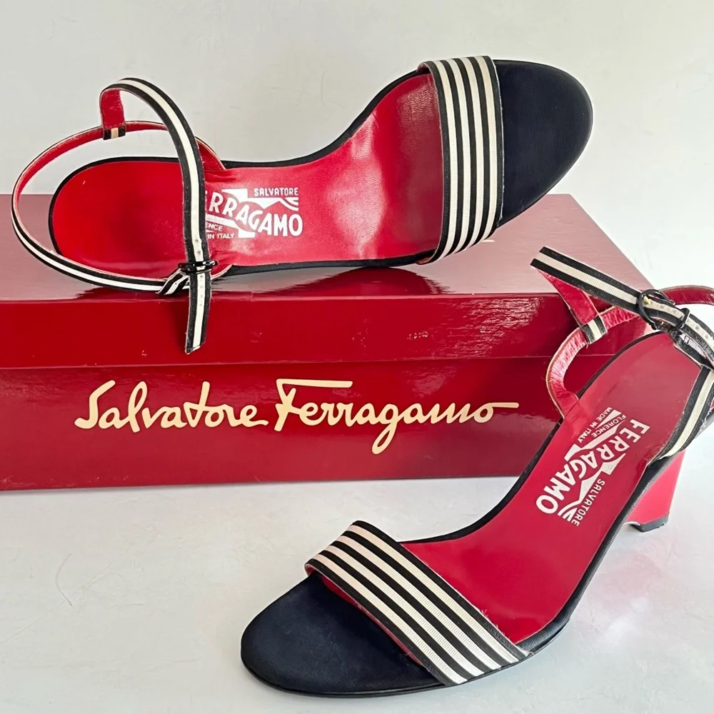 Salvatore Ferragamo red lacquered